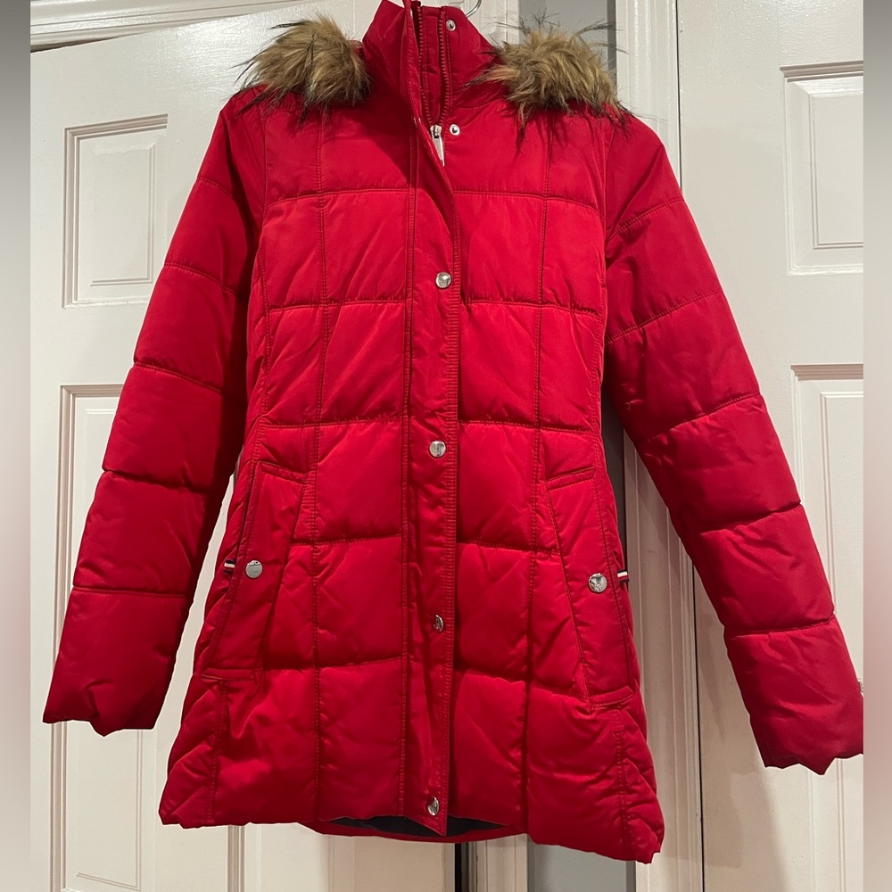 Red Tommy Hilfiger jacket